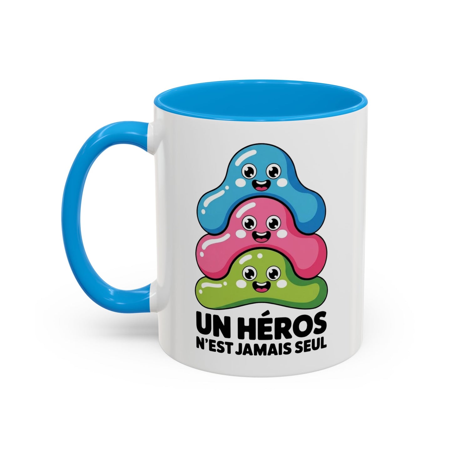 Mug Humour Bactéries – Tasse Microbes Drôles Citation Fun – Cadeau Original Humour – Céramique 325ml Noir Bleu Rouge