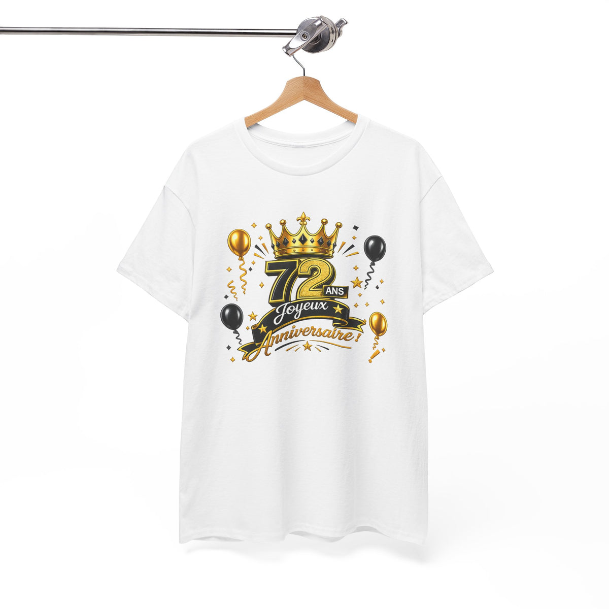 Tee Shirt Anniversaire 72 Ans Homme et Femme – Joyeux Anniversaire – Cadeau 72 Ans