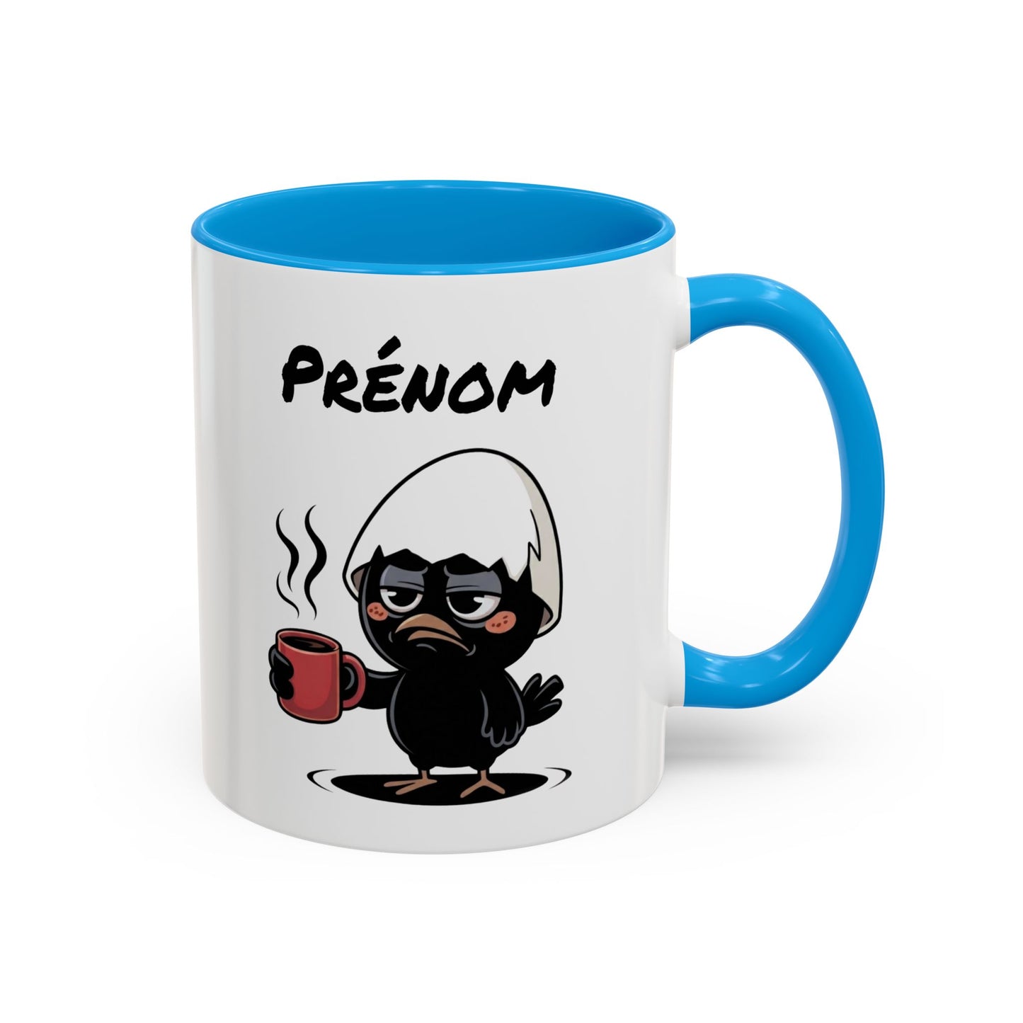 Tasse Calimero Café Personnalisable 325ml – Mug Céramique Humour Réveil Matin Prénom Cadeau Original