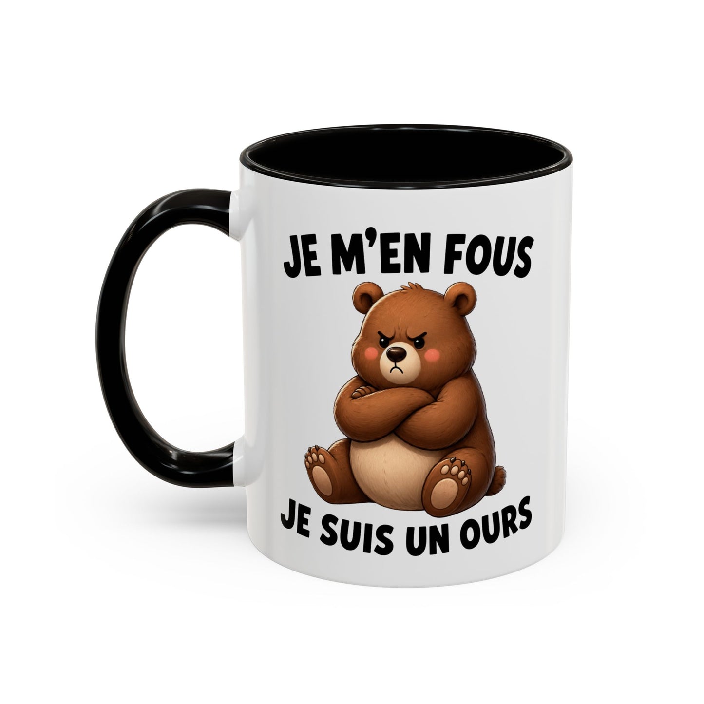 Tasse Je M’en Fous Je Suis un Ours – Mug Ours Humoristique – Cadeau Femme Homme Amoureux des Animaux 325ml