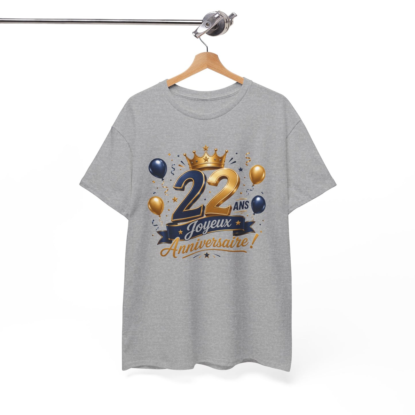 Tee Shirt Anniversaire 22 Ans Homme et Femme Joyeux Anniversaire Cadeau 22 Ans Idée Cadeau Adulte