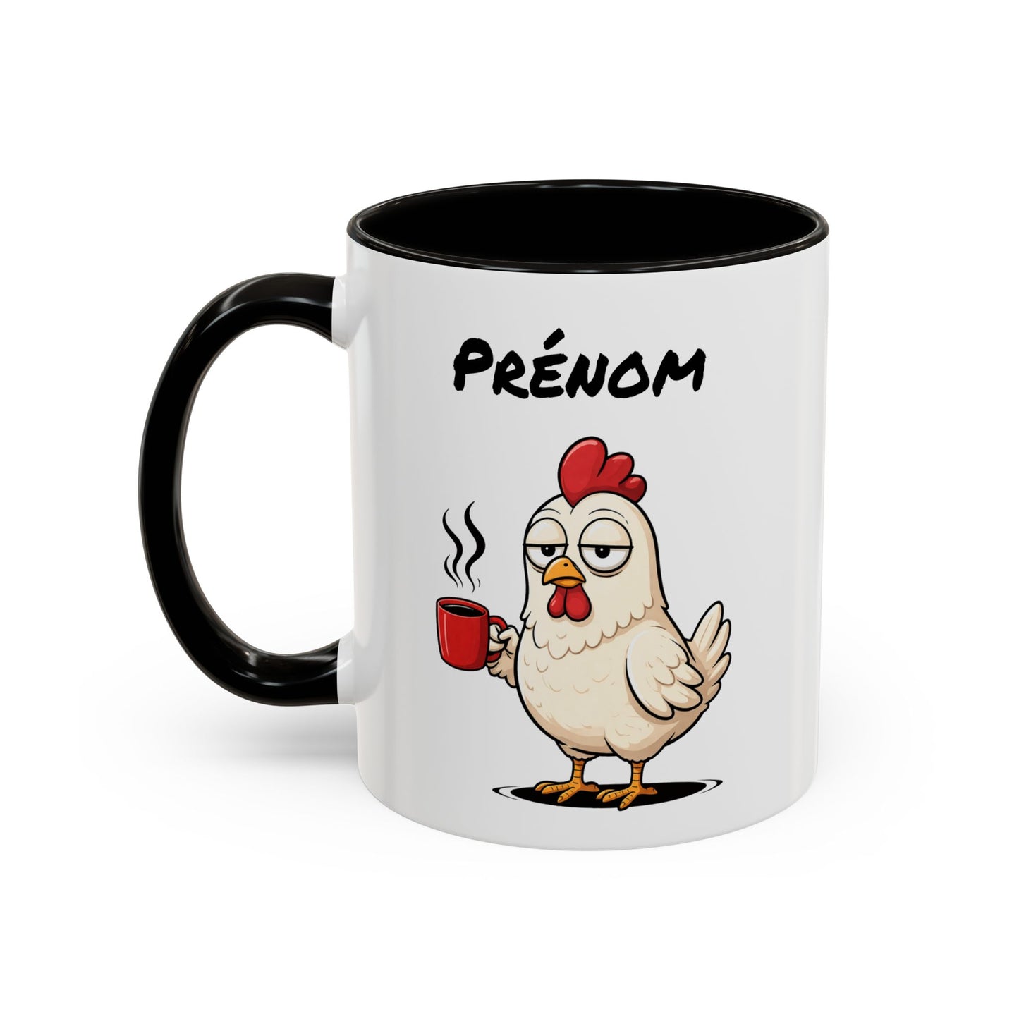 Mug Poule Personnalisable 325ml – Tasse Café Humour Animal Drôle Matin Difficile Cadeau Original