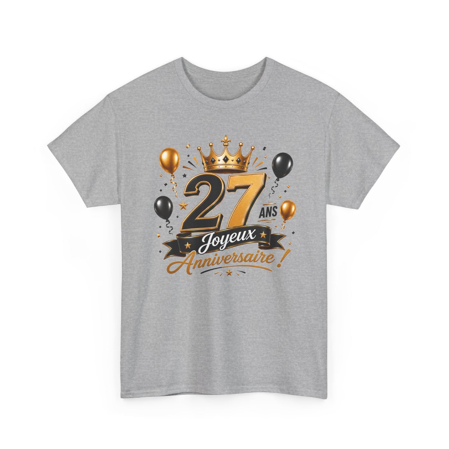 Tee Shirt Anniversaire 27 Ans Homme et Femme Joyeux Anniversaire Cadeau 27 Ans Idée Cadeau Adulte