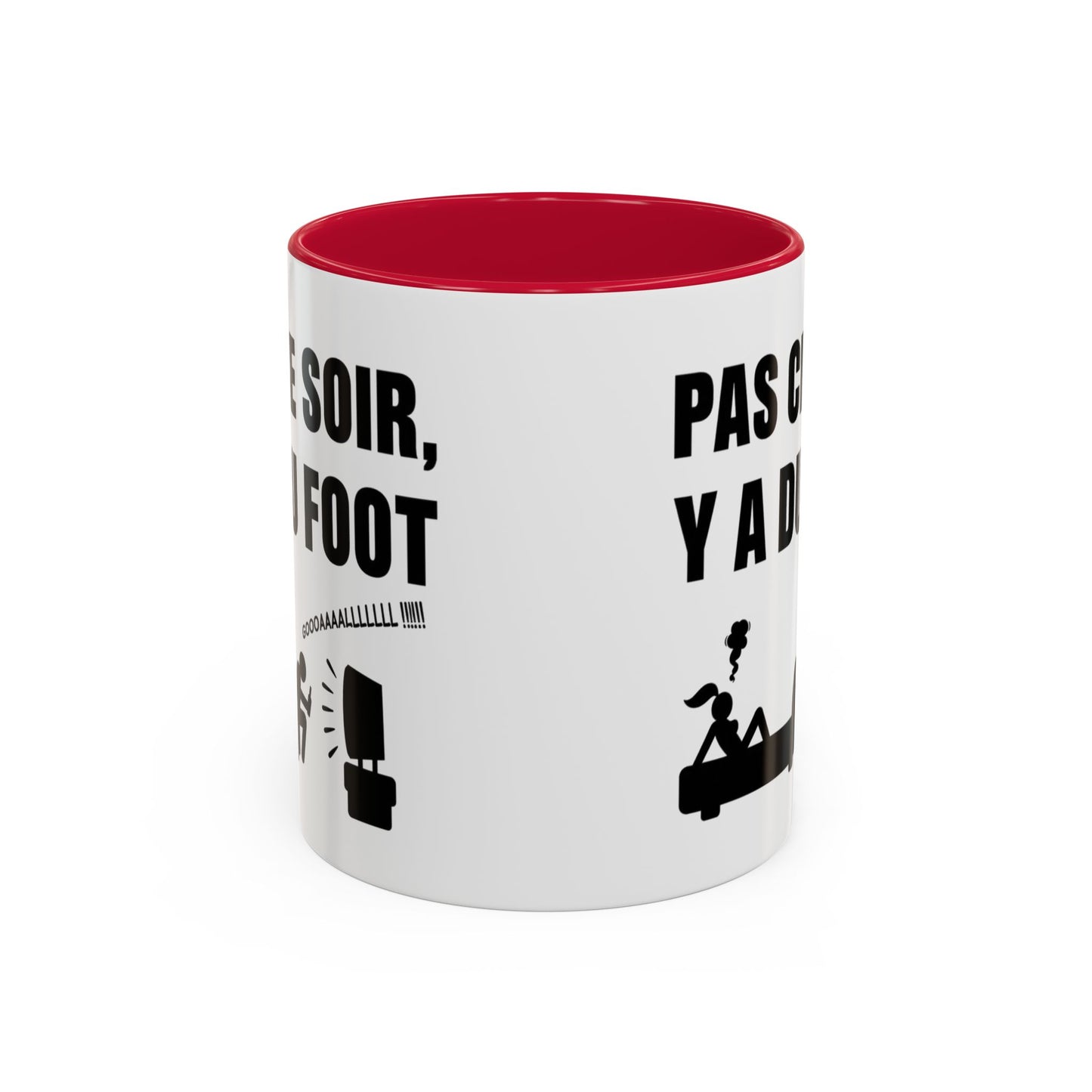 Mug Humour Football – Pas Ce Soir Y A Du Foot – Tasse Drôle Cadeau Original Fan De Foot Céramique 325ml