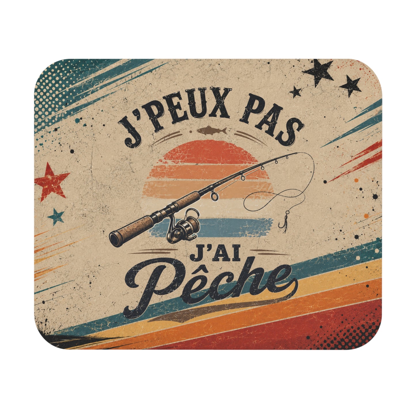 Tapis de Souris Pêche Homme J'Peux Pas J'Ai Pêche – Cadeau Humour Pêcheur Canne à Pêche  Carnassier Bureau