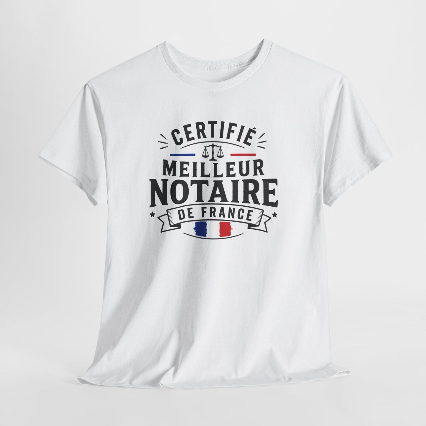 Tee Shirt Homme Notaire Cadeau Humour Métier Droit Justice Professionnel Juridique Étude Notariale France