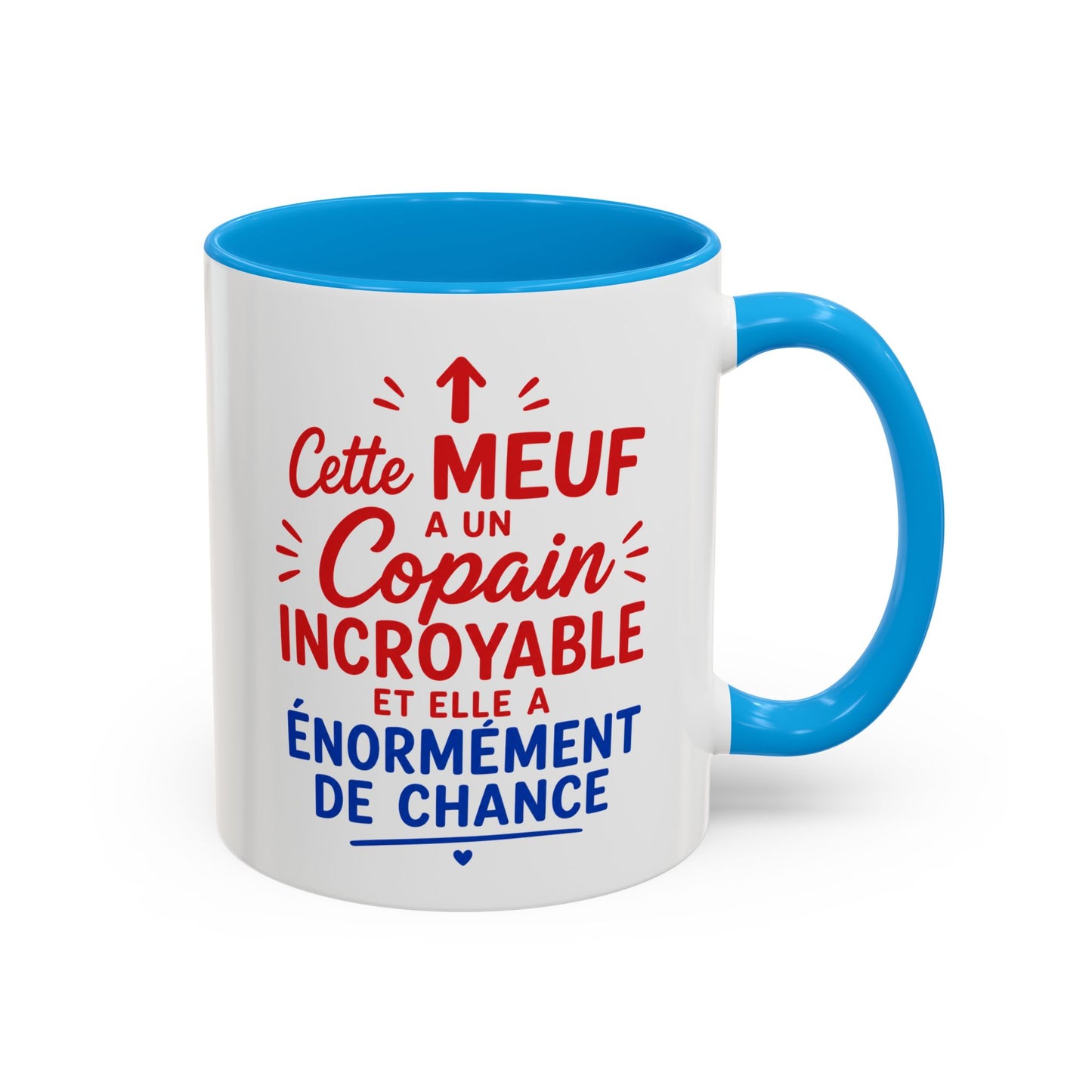 Tasse Cette Meuf A Un Copain Incroyable Et Elle A Énormément De Chance – Mug Humour Couple – Cadeau Petite Amie Amoureux 325ml