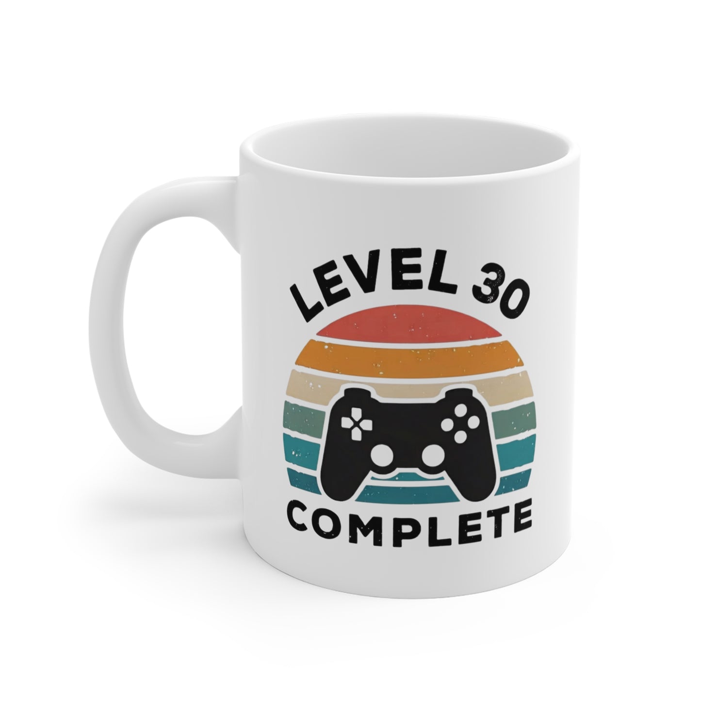 Tasse Level 30 Complète – Mug Gamer 30 Ans Homme Femme – Cadeau Anniversaire Jeux Vidéo Gaming Vintage 325 ml