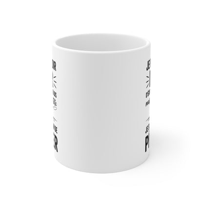 Mug Humour Pêche – Tasse Drôle « Dans ma tête je pêche » – Cadeau Passionné de Pêche 325ml