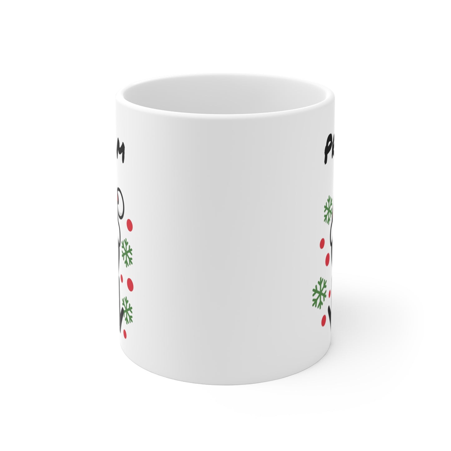 Tasse Personnalisable Alien Noël Jul – Mug Prénom Hiver Geek Fun 325ml – Cadeau Original Café Chocolat