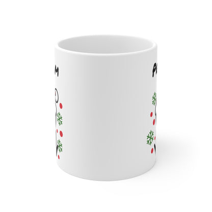Tasse Personnalisable Alien Noël Jul – Mug Prénom Hiver Geek Fun 325ml – Cadeau Original Café Chocolat