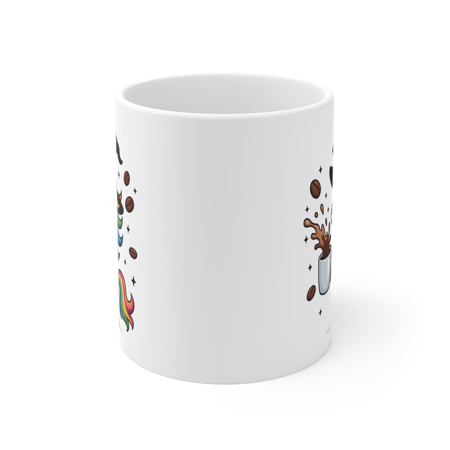 Mug Licorne Sorcière Halloween 325ml – Tasse Céramique Arc-en-Ciel Drôle et Magique – Cadeau Original Fête d’Halloween