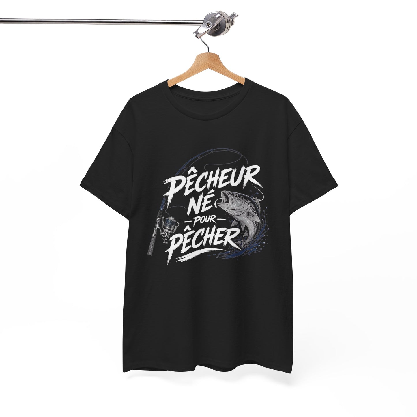 Tee Shirt Homme Pêcheur Pêche Sportive Cadeau Pêche Humour Passion Canne à Pêche Poisson Carnassier