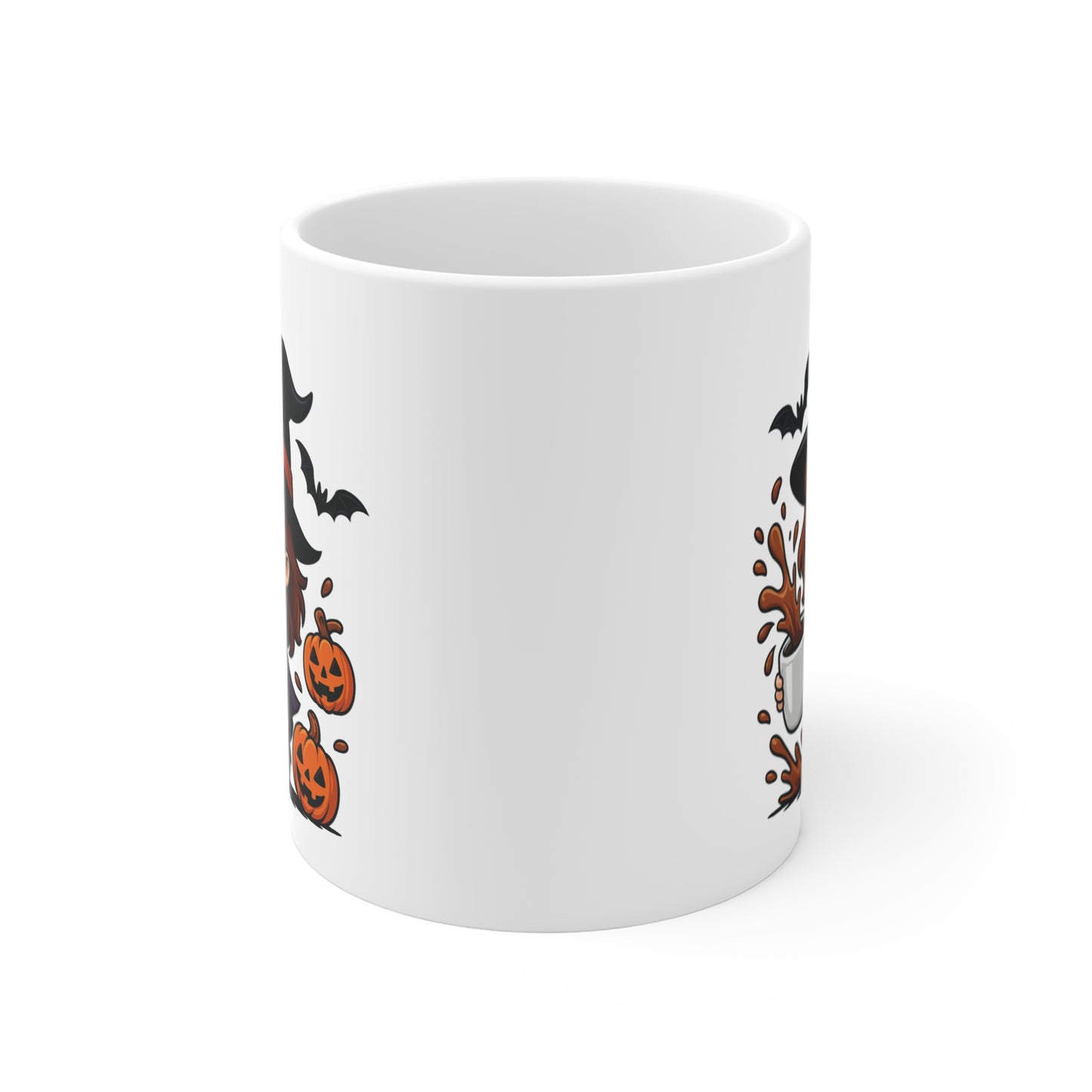 Mug Céramique Sorcière Halloween – Tasse Citrouilles Mignonne 325ml – Cadeau Original Café Chocolat
