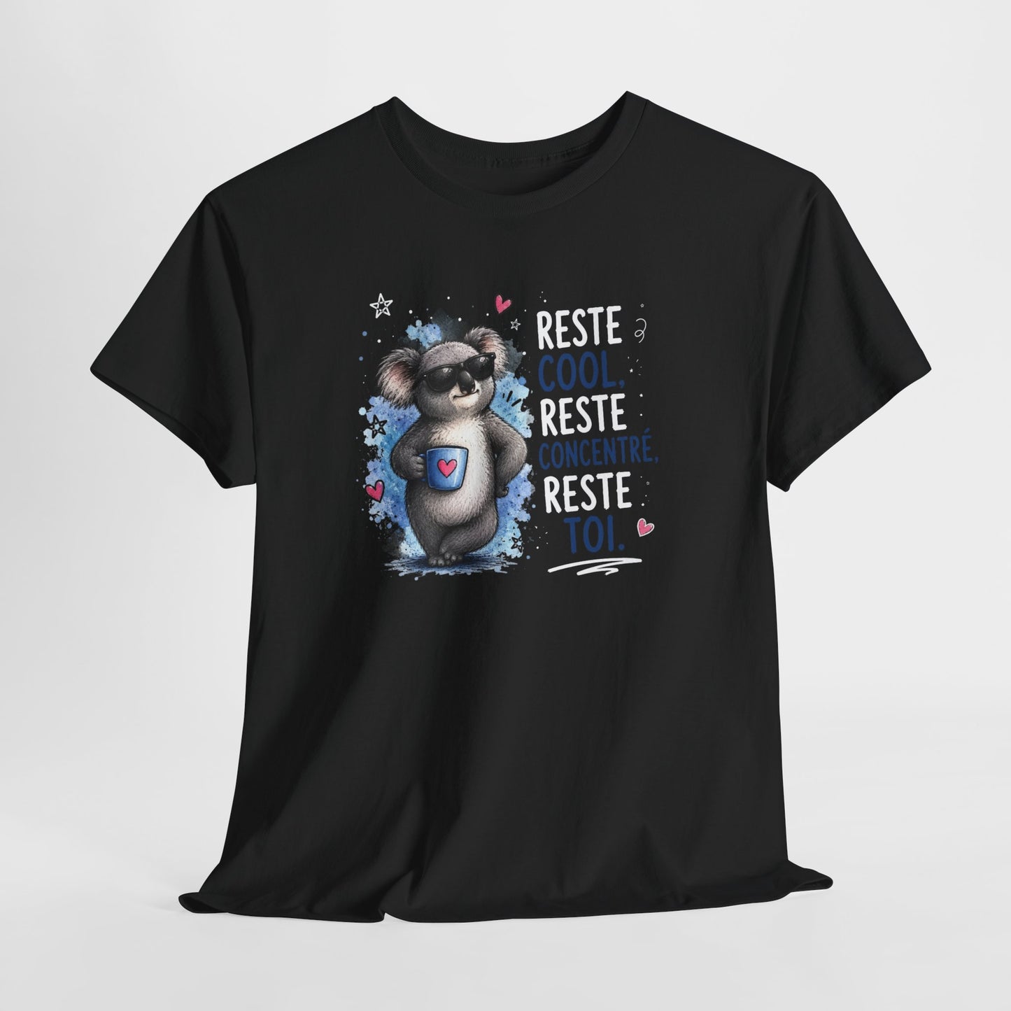 Tee-Shirt Humour Homme et Femme – Koala Drôle avec Lunettes – Idée Cadeau Original Cool Zen Positif Anniversaire