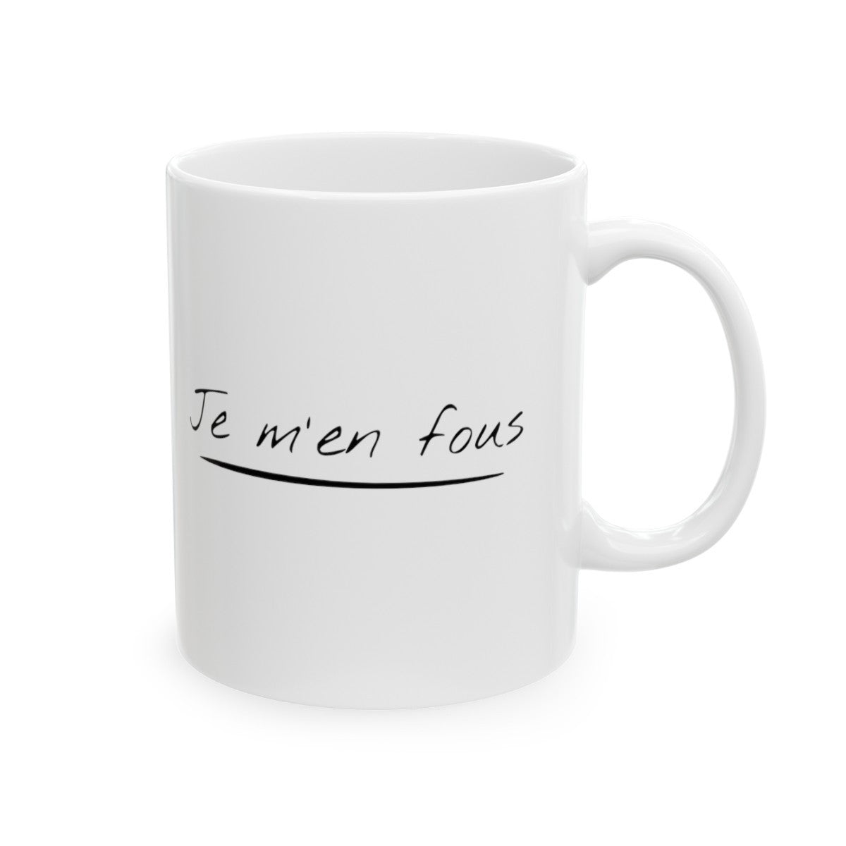 Mug Je m'en fous idée cadeau humour drôle