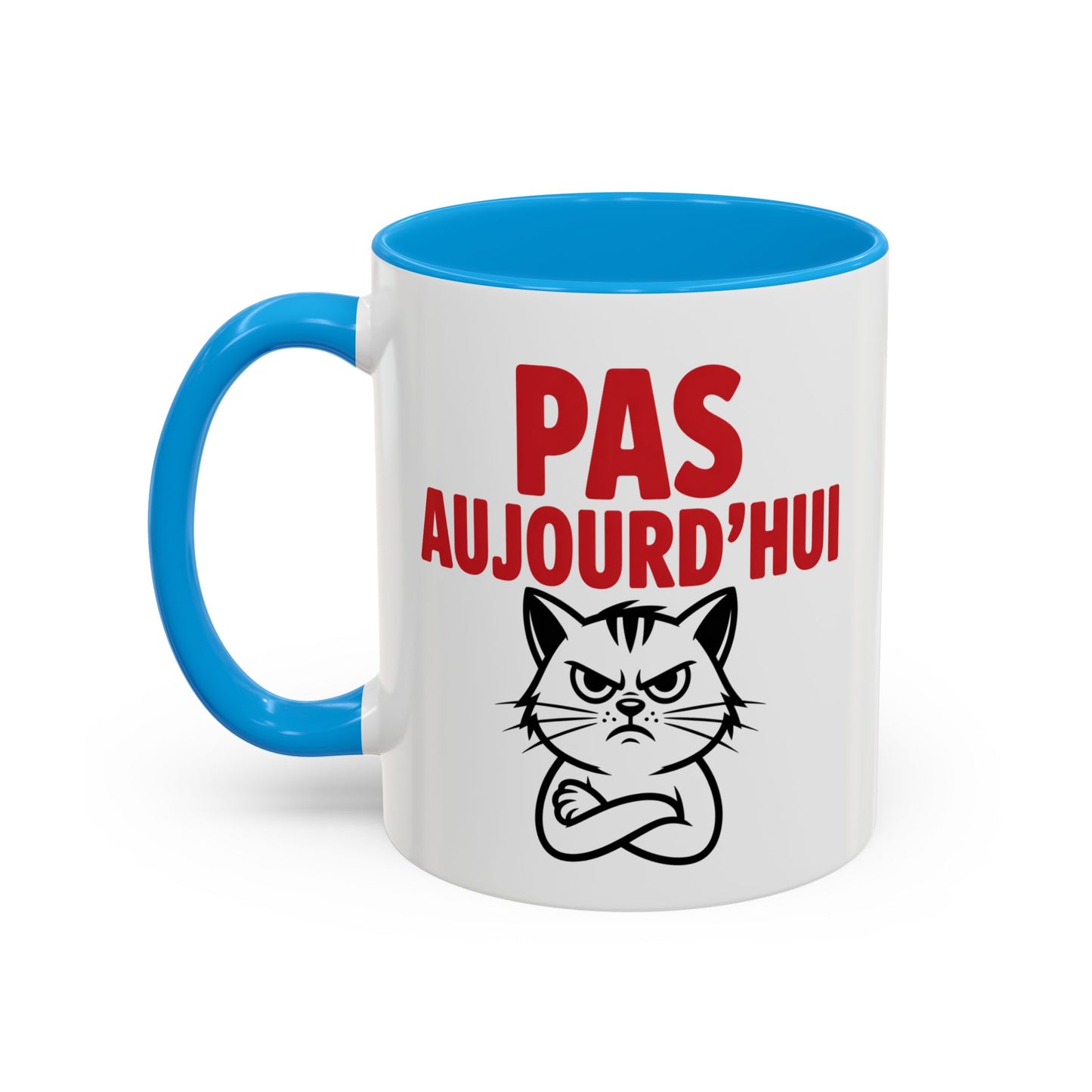 Mug  Chat Humoristique Pas Aujourd’hui – Tasse Café Drôle Anti Motivation – Cadeau Humour Bureau 325ml