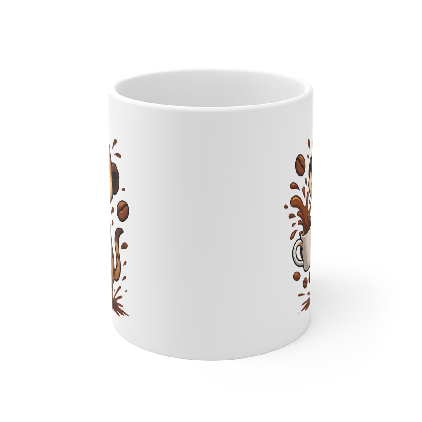 Tasse Suricate Café – Mug Animal Cartoon Rigolo Céramique 325ml – Cadeau Original et Mignon