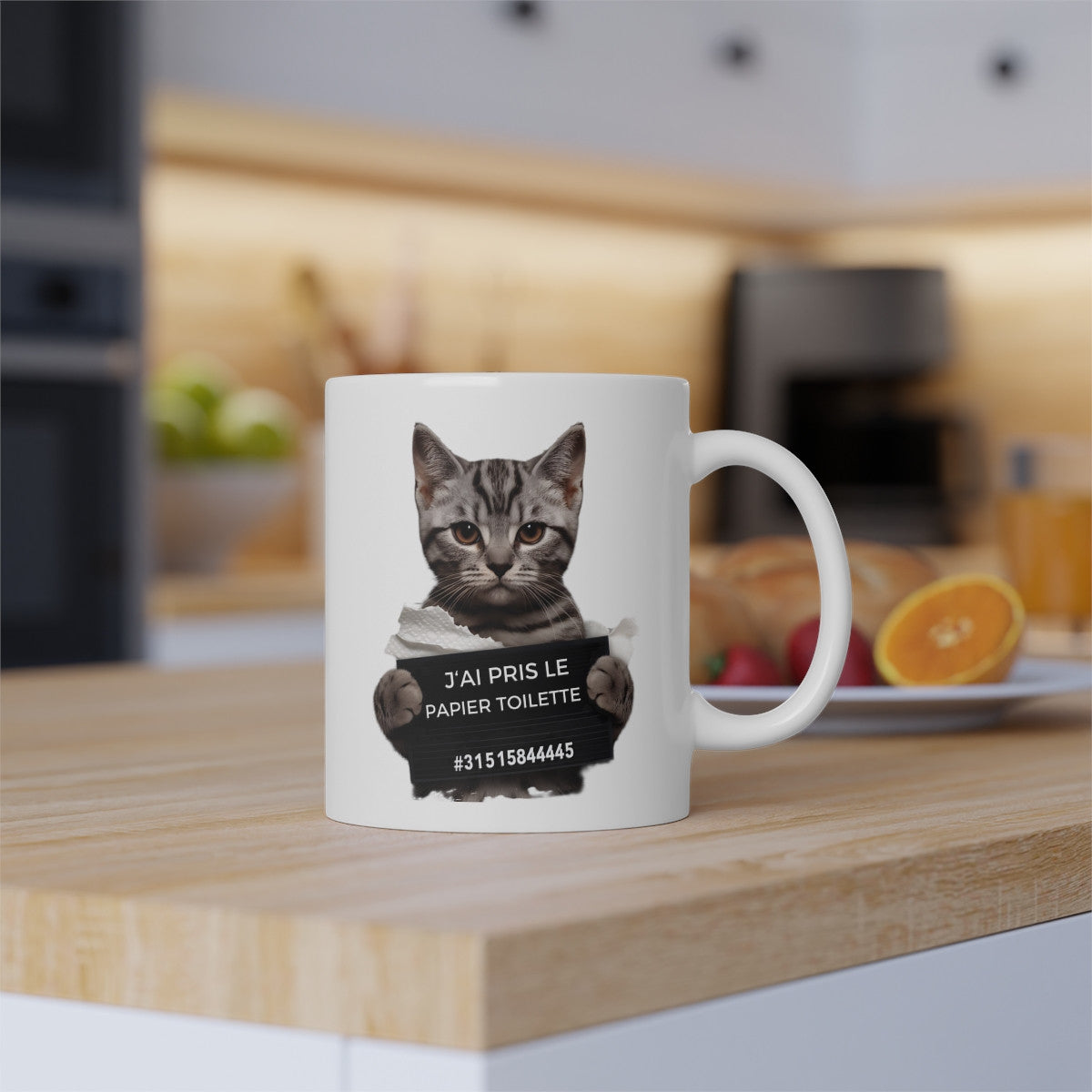 Mug Chat J'ai pris le papier toilette idée cadeau humour drôle amusant