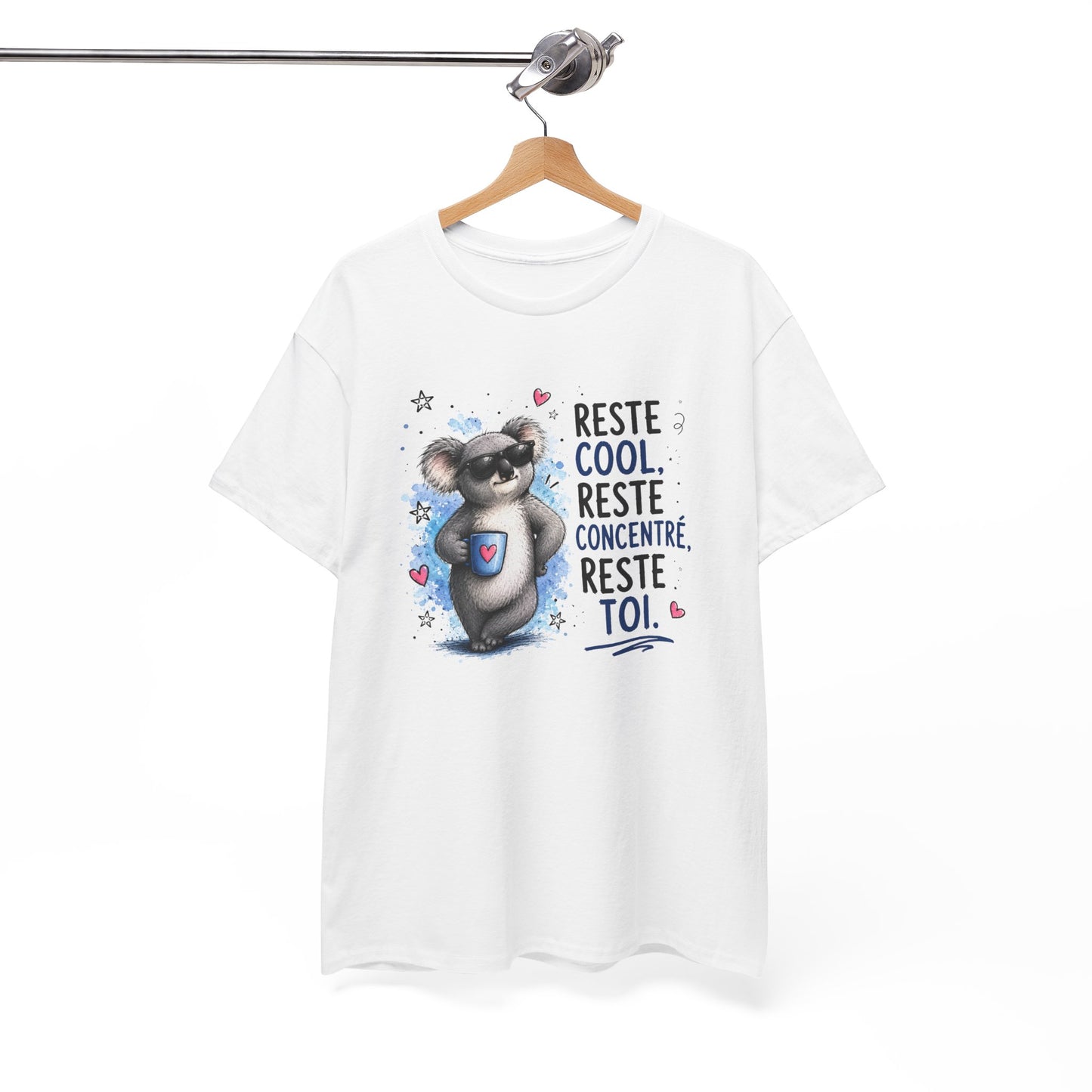 Tee-Shirt Humour Homme et Femme – Koala Drôle avec Lunettes – Idée Cadeau Original Cool Zen Positif Anniversaire