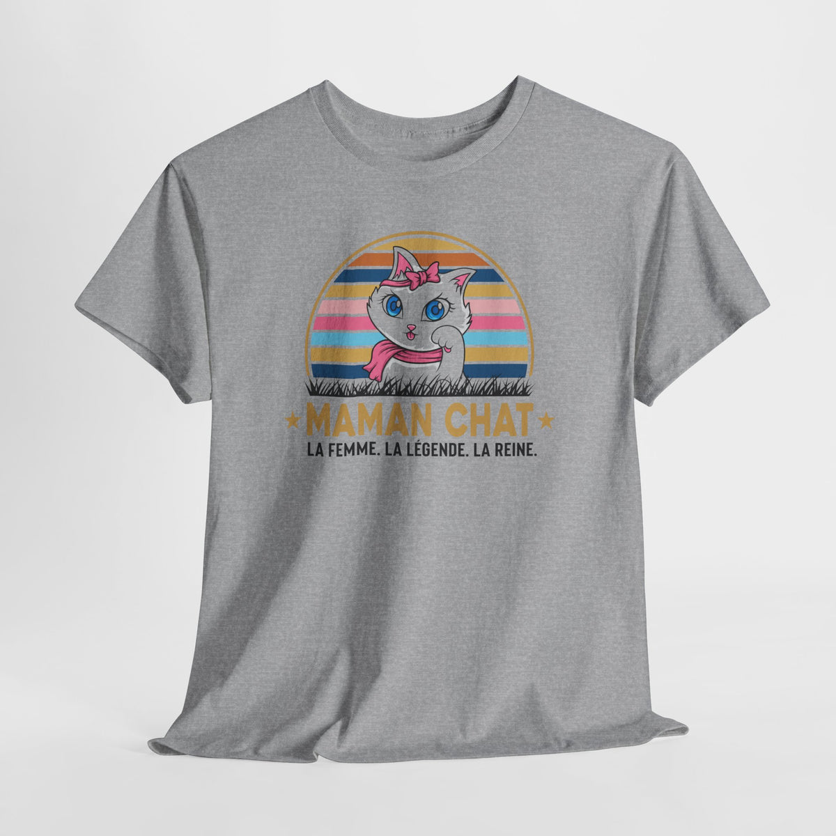Tee Shirt Maman Chat Femme – Amoureuse des Chats et Félins – Idée Cadeau Maman Passionnée de Chats Humour