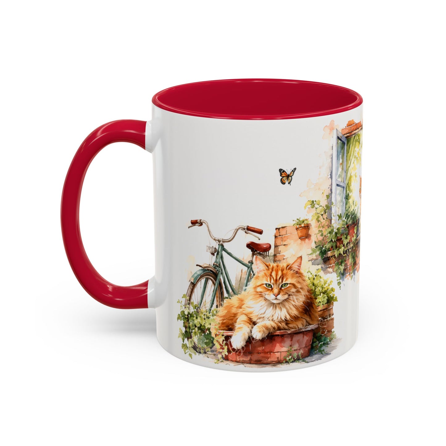 Tasse Chat Aquarelle Vintage – La Vie est Meilleure avec des Chats – Mug Déco Champêtre et Félin 325ml