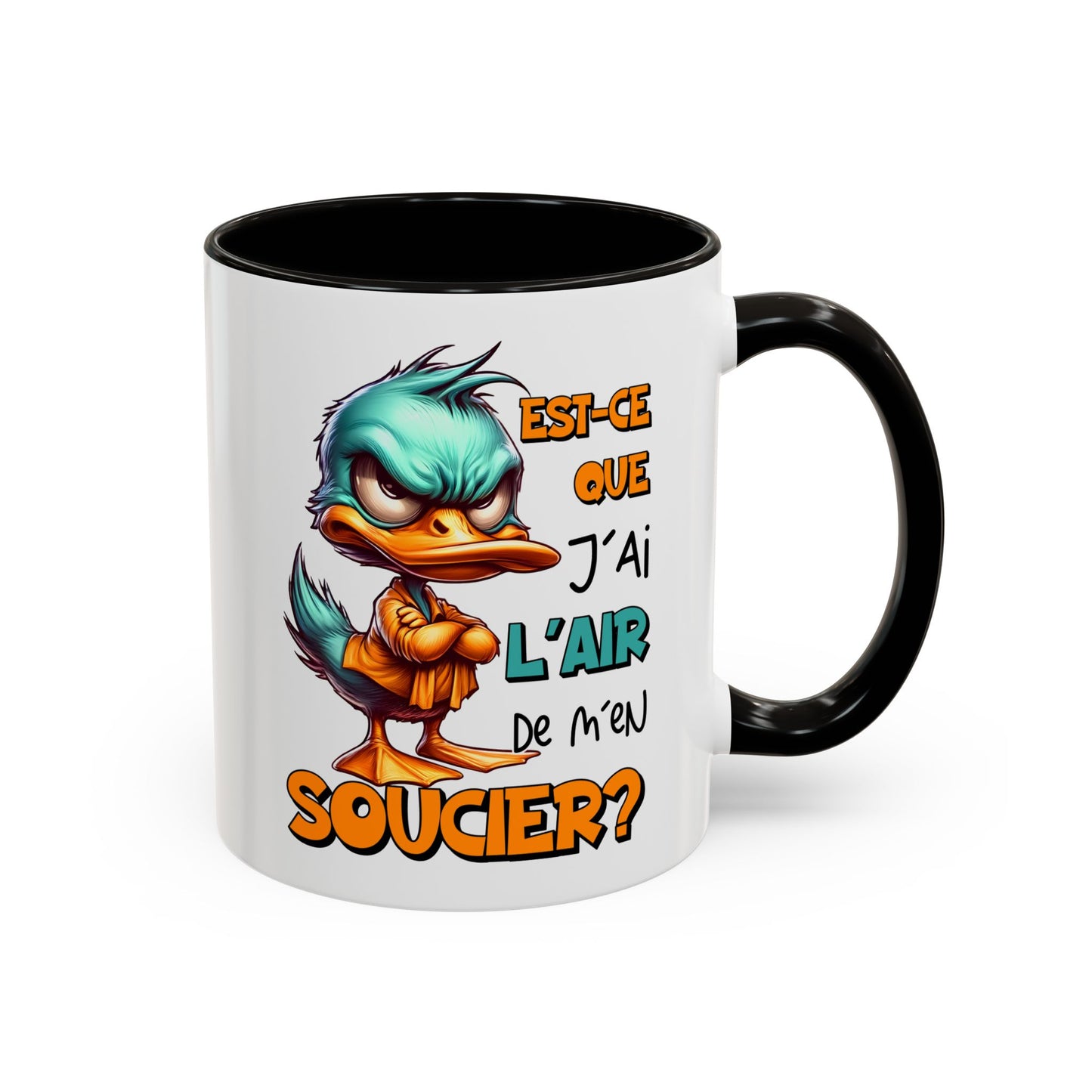 Tasse Est-Ce Que J’Ai L’Air De M’en Soucier – Mug Canard Humour Drôle Cartoon – Cadeau Fun 325ml