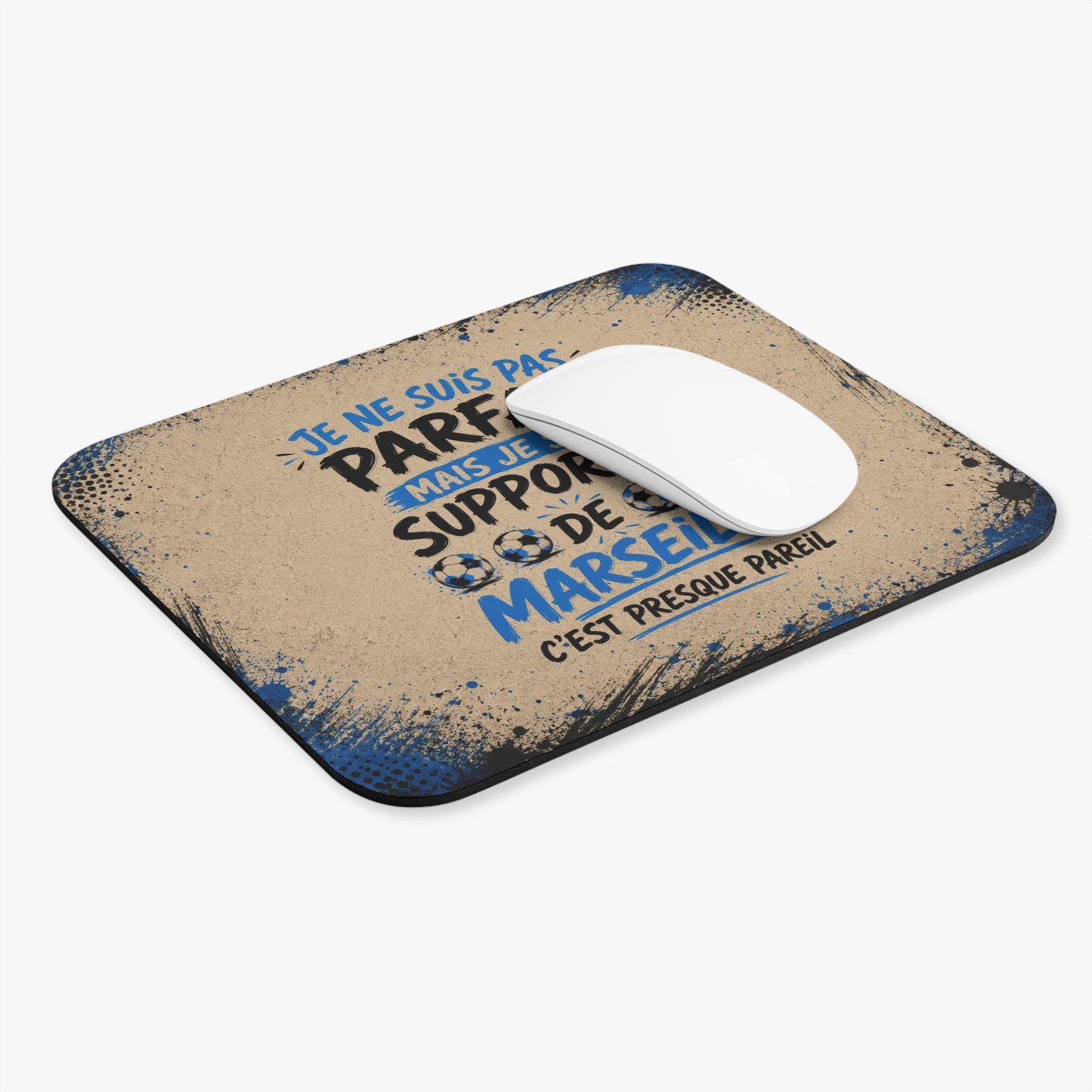 Tapis de Souris Je Ne Suis Pas Parfait Mais Je Suis Supporter de Marseille – Football Humour – Cadeau Homme
