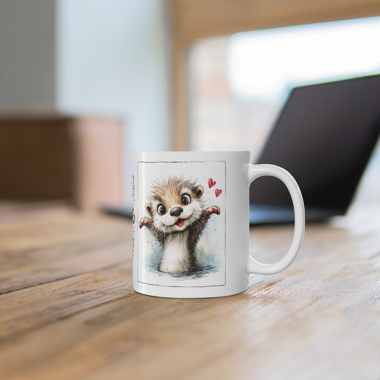 Tasse Merci D’Exister Dans Ma Vie – Mug Loutre Mignonne et Kawaii – Cadeau Amour Homme Femme 325ml