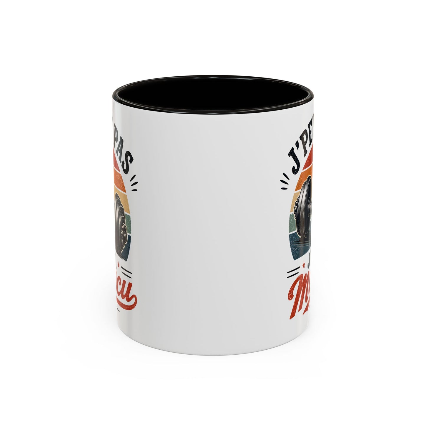 Tasse J’Peux Pas J’Ai Muscu – Mug Fitness Vintage Humoristique – Cadeau Musculation Homme Femme 325ml