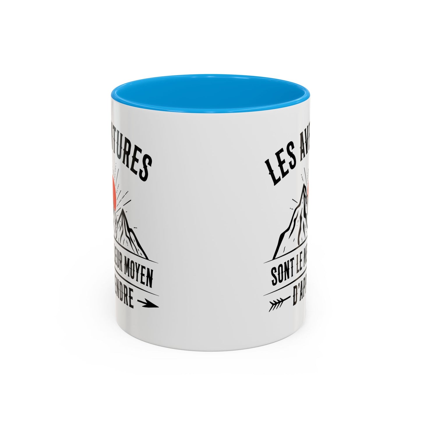 Tasse Camping Homme et Femme – Les Aventures sont le Meilleur Moyen d’Apprendre – Mug Montagne Nature Randonnée – Cadeau Original Campeur – 325 ml