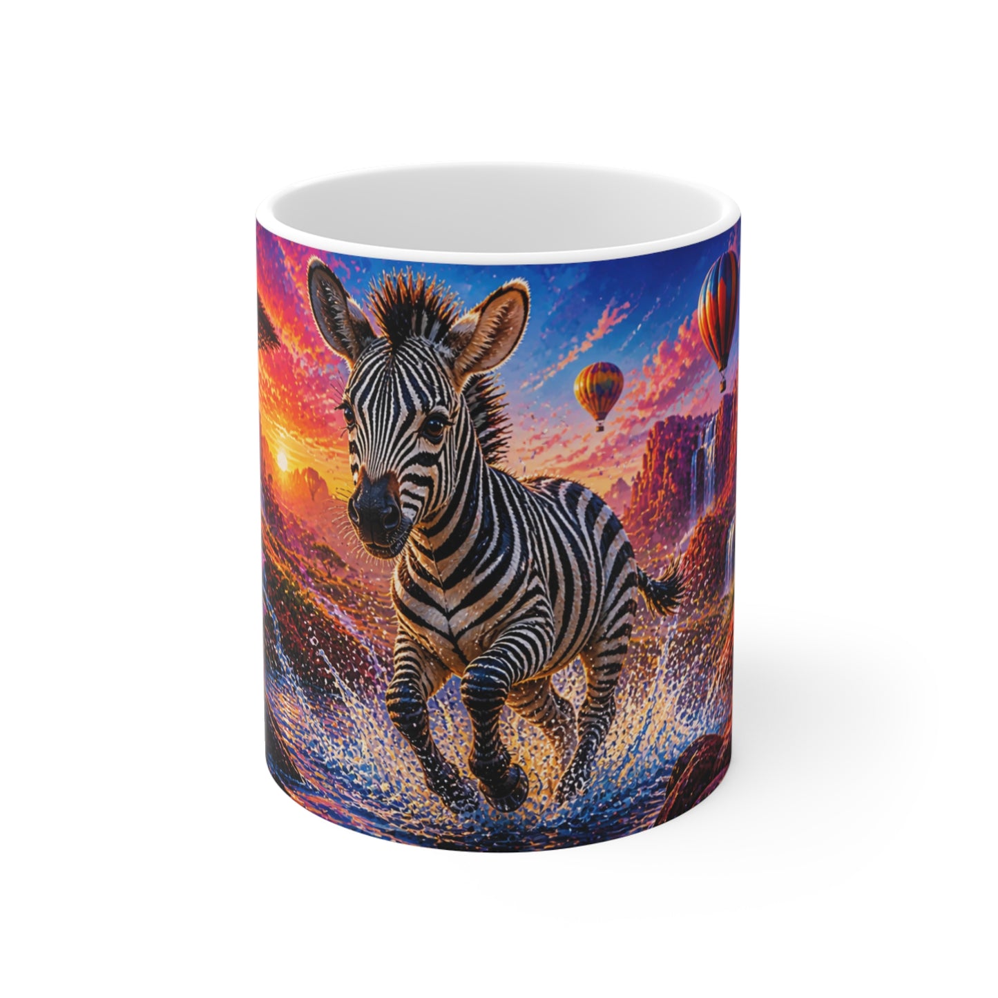 Tasse Zèbre Tropical – Mug Safari Coloré – Cadeau Animaux Sauvages Homme Femme Enfant 325ml