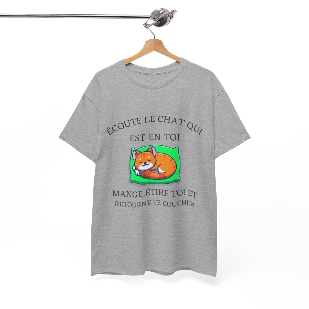 Tee shirt Unisex écoute le chat qui est en toi idée cadeau humour drôle amusant Homme/Femme