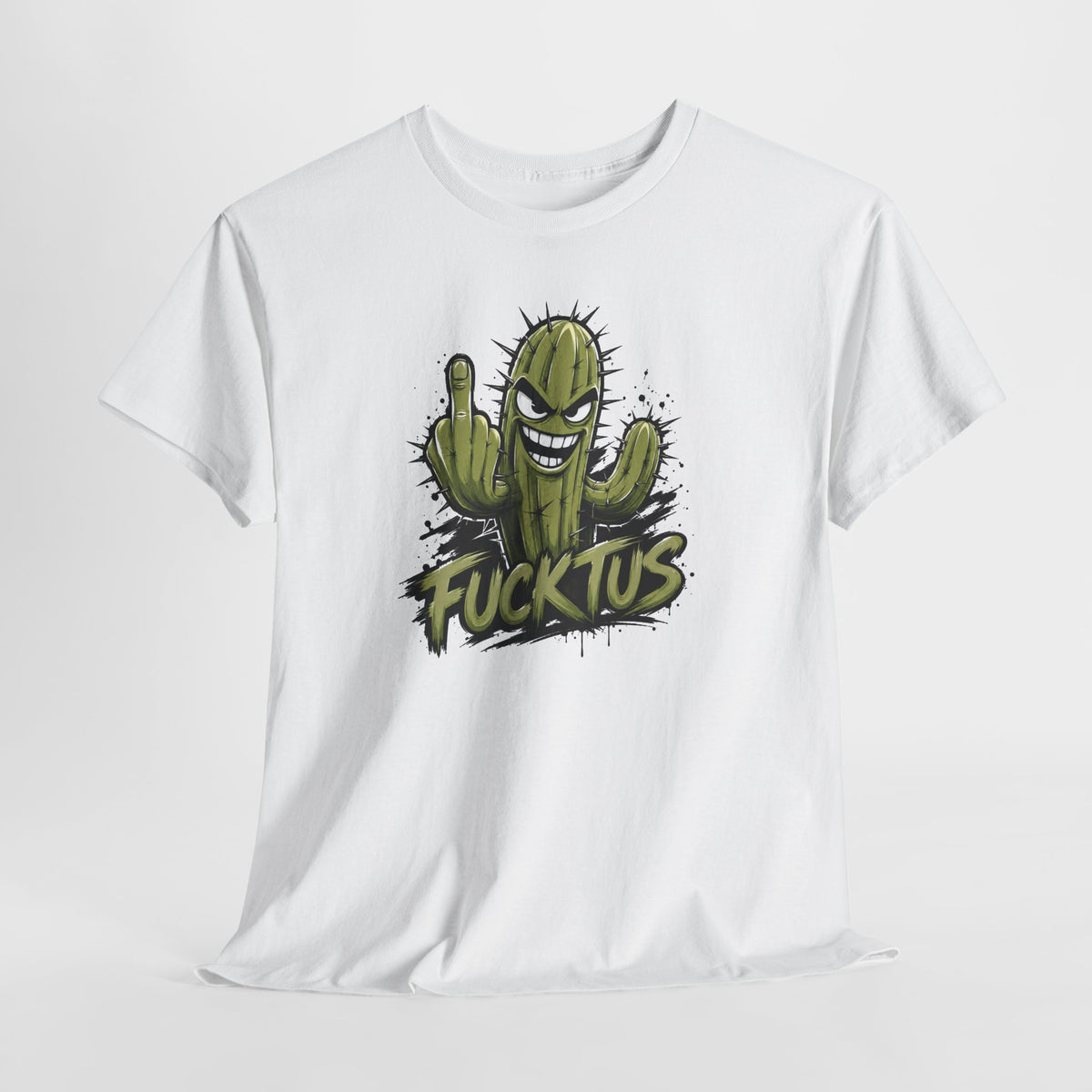 Tee Shirt Humour Homme – Cactus Fucktus Doigt d’Honneur – T-Shirt Drôle Provocateur Cadeau Homme