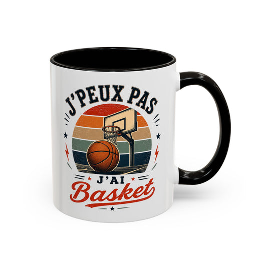 Tasse J’Peux Pas J’Ai Basket – Mug Basketball Vintage Humoristique – Cadeau Basketteur Homme Femme 325ml