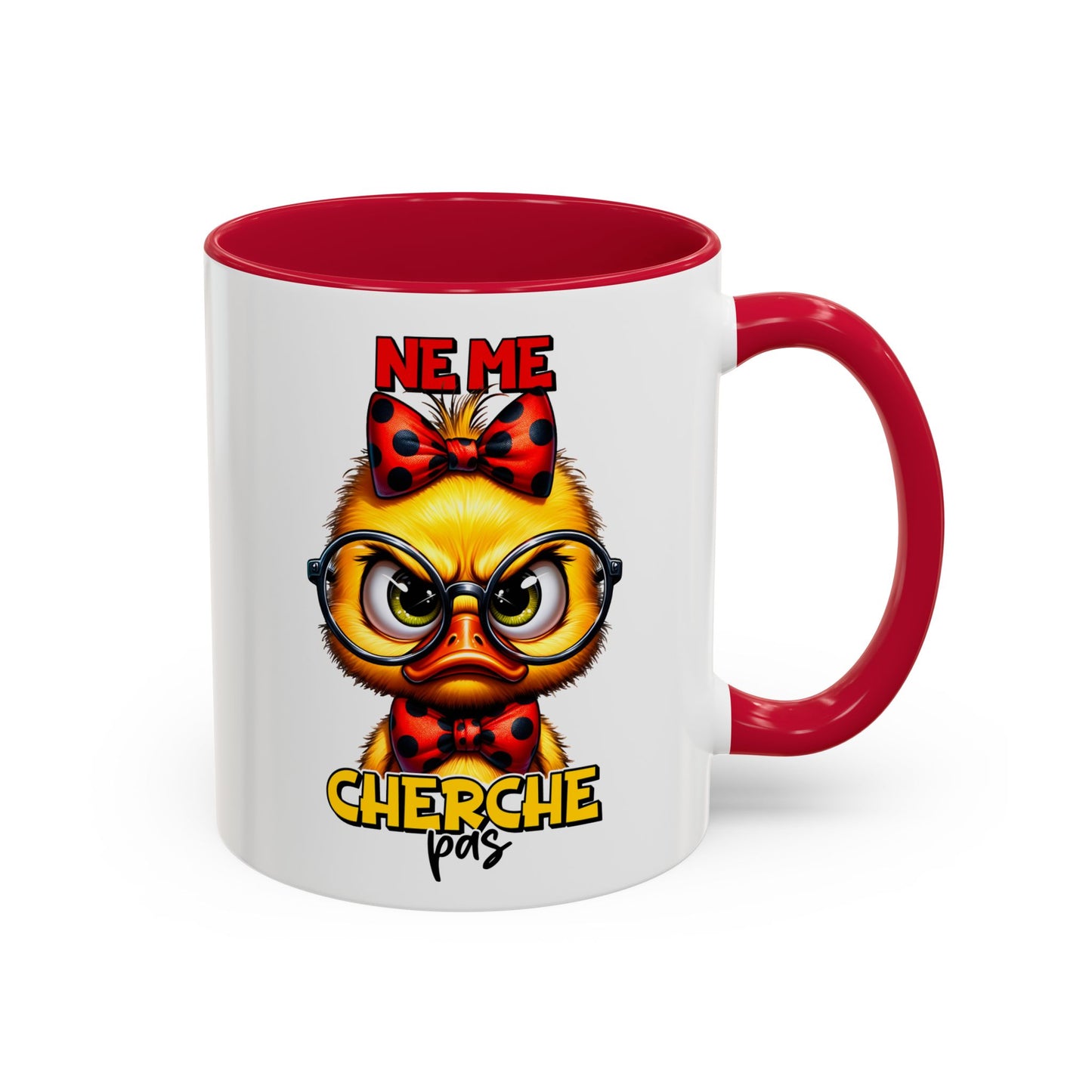 Tasse Ne Me Cherche Pas – Mug Poussin Humour Cartoon – Cadeau Drôle Femme Homme 325ml