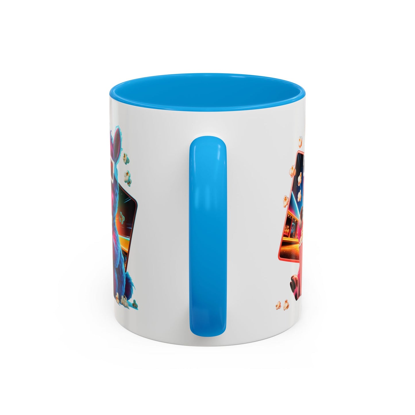 Mug Lama Rigolo Cinéma – Tasse Design avec Popcorn et Lunettes 3D – Cadeau Original 325ml