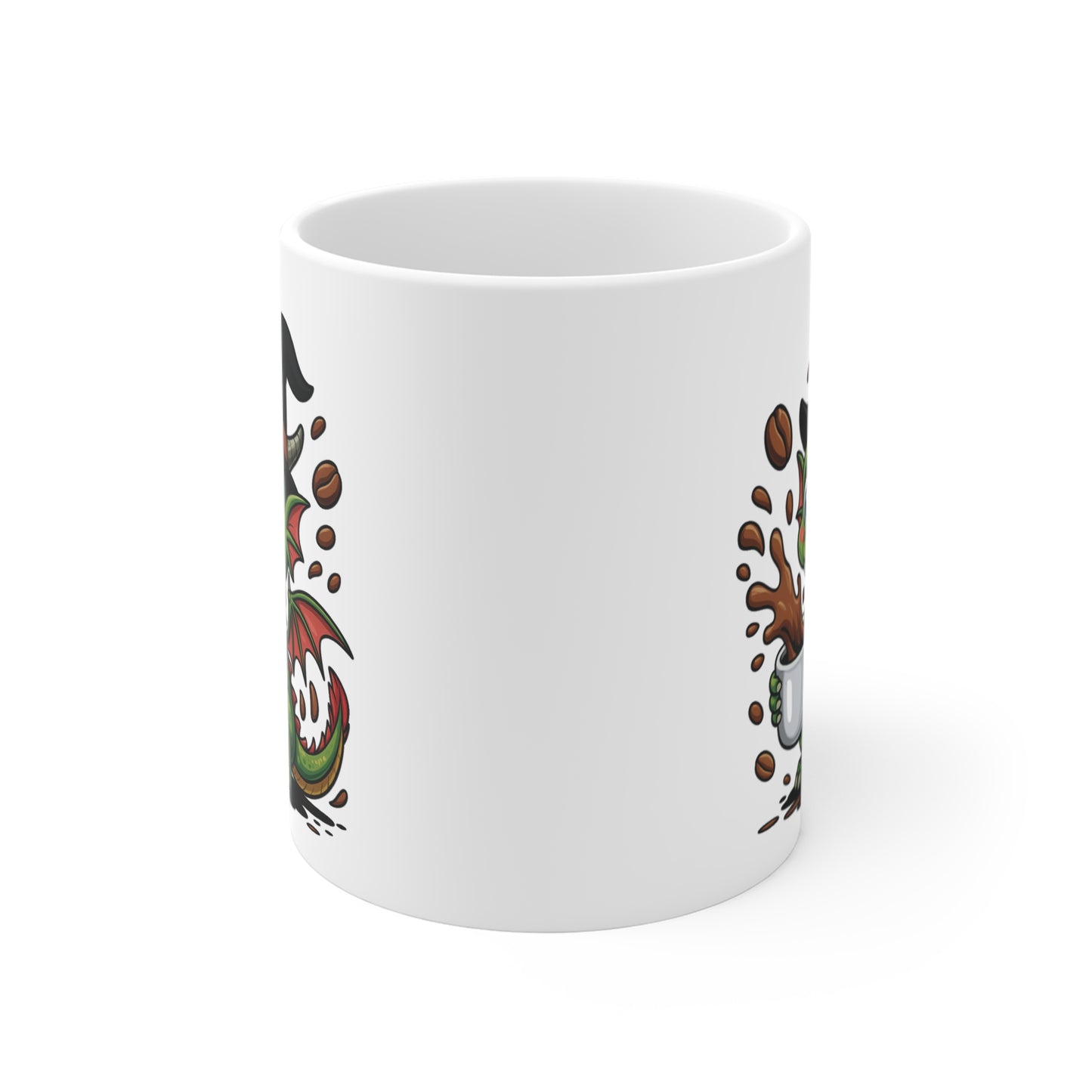 Tasse Dragon Sorcière Halloween – Mug Céramique Café 325ml – Cadeau Fantaisie Original