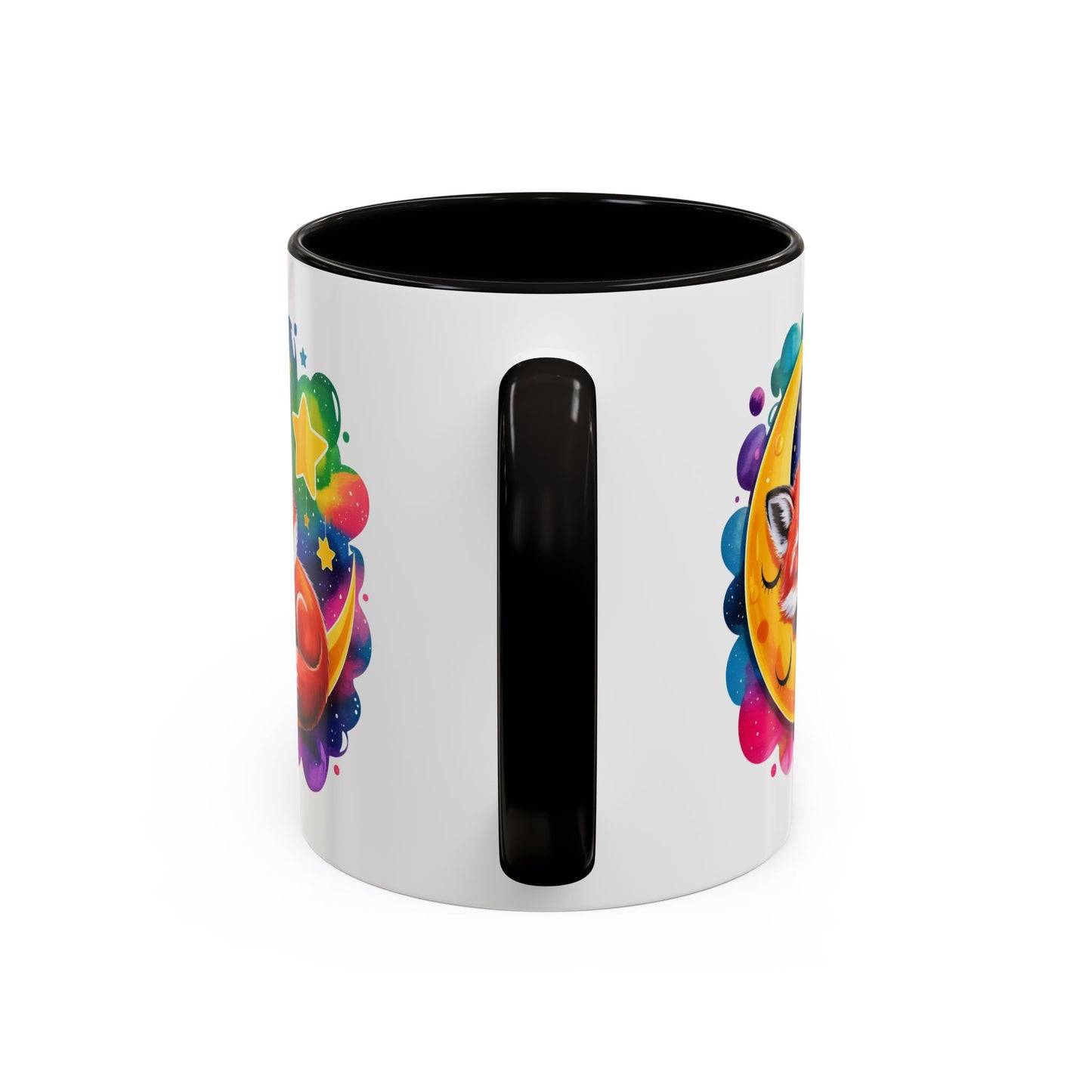 Mug Renard sur la Lune – Tasse Nuit Étoilée Kawaii – Cadeau Mignon et Relaxant – Céramique 325ml