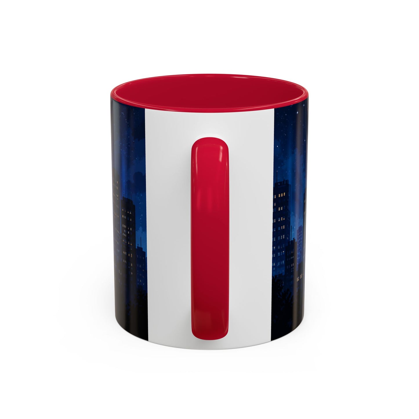 Tasse Ville de Nuit et Étoiles – Mug Skyline Urbain et Ciel Nocturne – Design Moderne Relaxant – Céramique 325ml