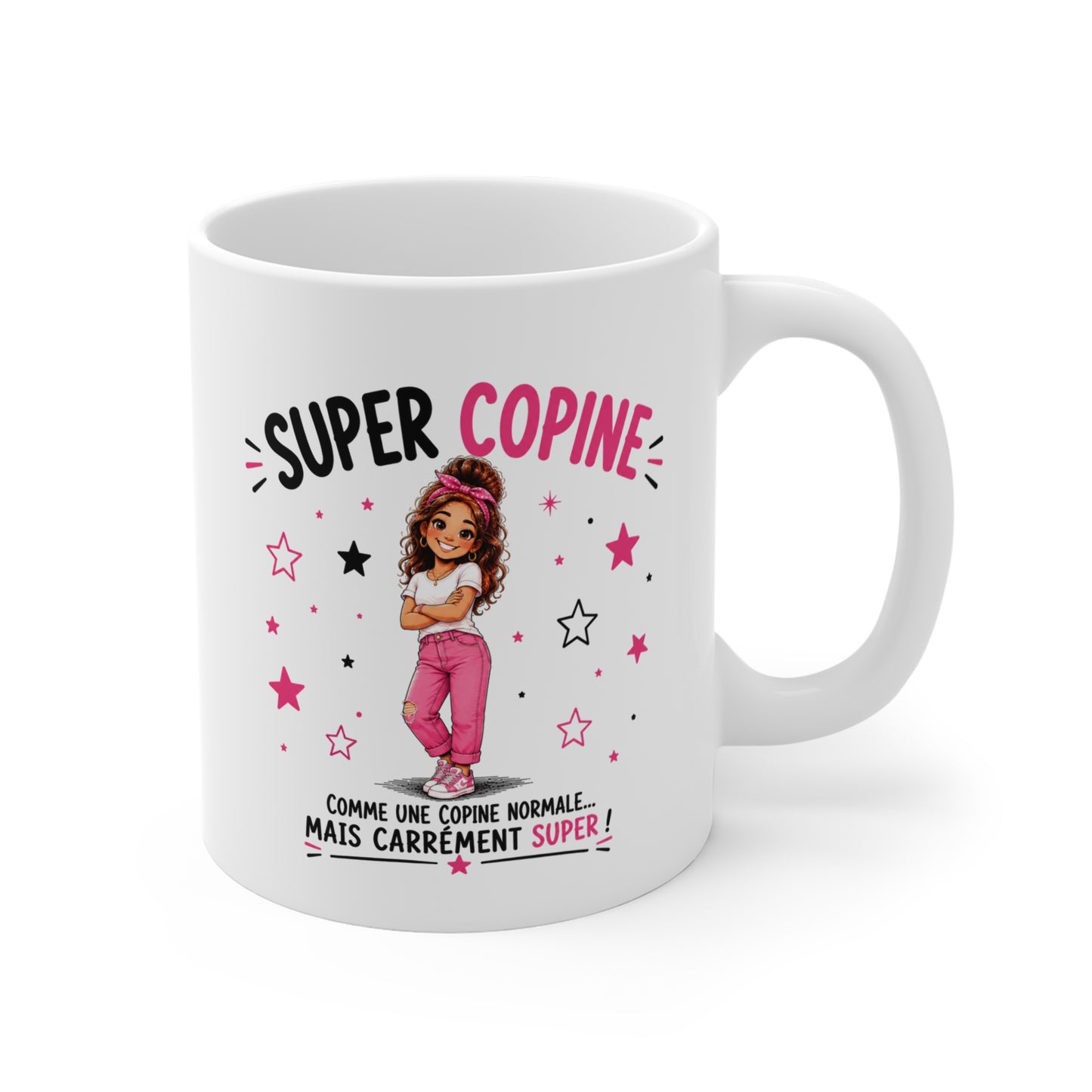 Mug Super Copine – Tasse Humoristique pour Amie – Idée Cadeau Originale pour une Super Copine – Anniversaire Noël Amitié