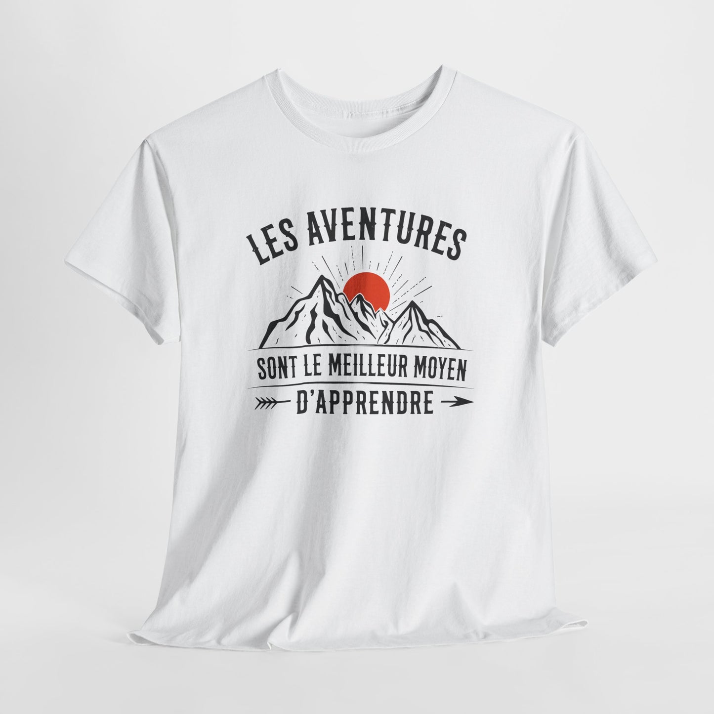 Tee Shirt Aventure Homme Femme – Montagne Nature Randonnée Voyage – Idée Cadeau Aventurier Randonneur Plein Air