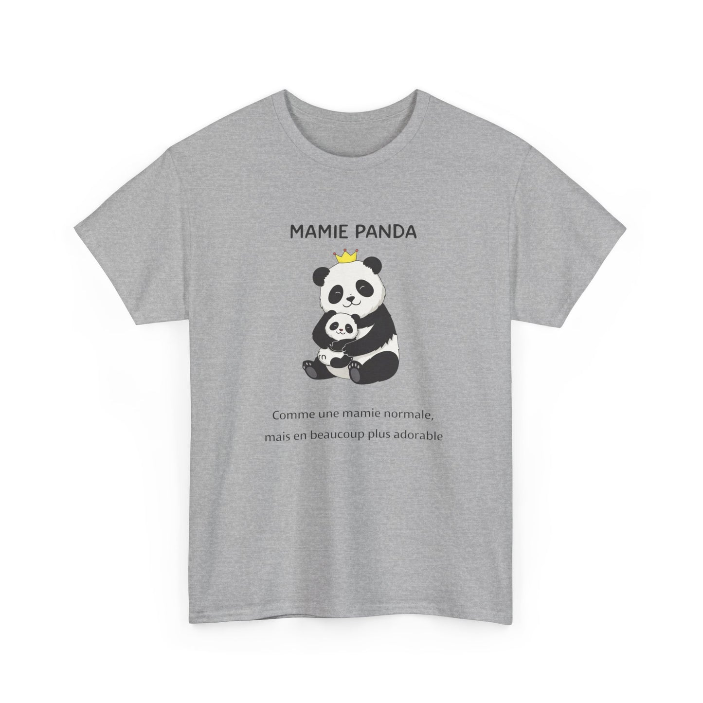T-Shirt Mamie Panda Mignon – Cadeau Mamie Original – Tee Shirt Panda Amour Grand-Mère