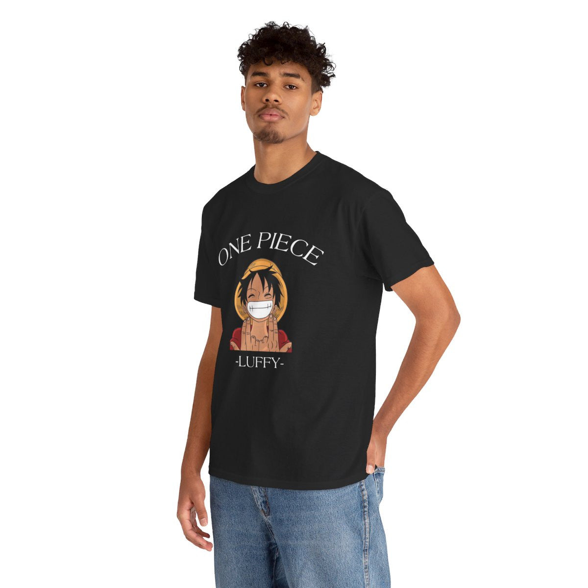 One Luffy Piece Tee shirt noir Signe JuL unisex Homme/Femme