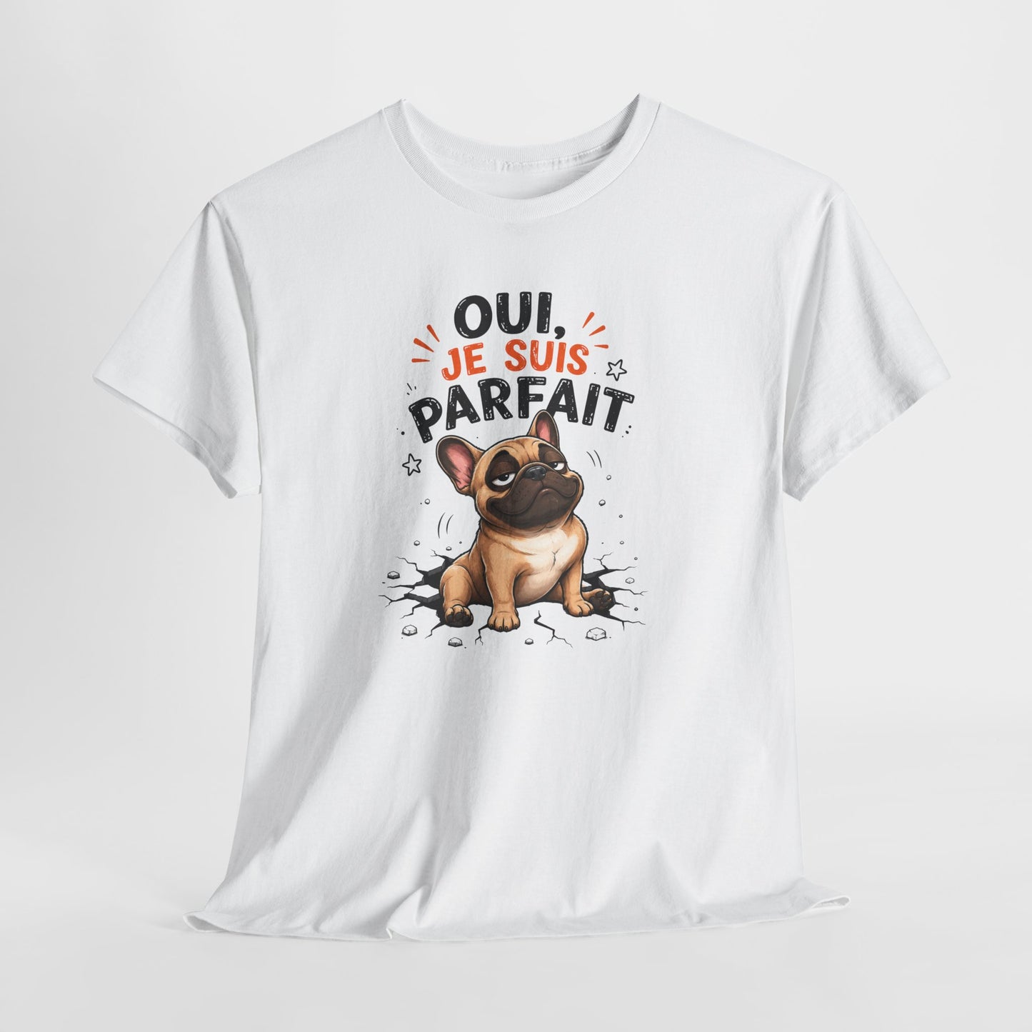 Tee-Shirt Homme Humour Chien Bouledogue Français – Idée Cadeau Drôle Original Homme – Vêtement Humoristique Amoureux des Chiens Anniversaire