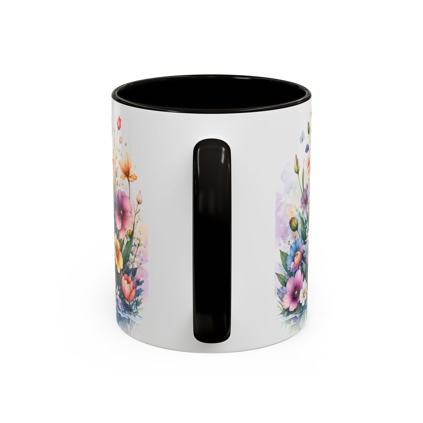 Tasse Cygnes et Fleurs – Mug Romantique Aquarelle – Cadeau Amour Homme Femme 325ml