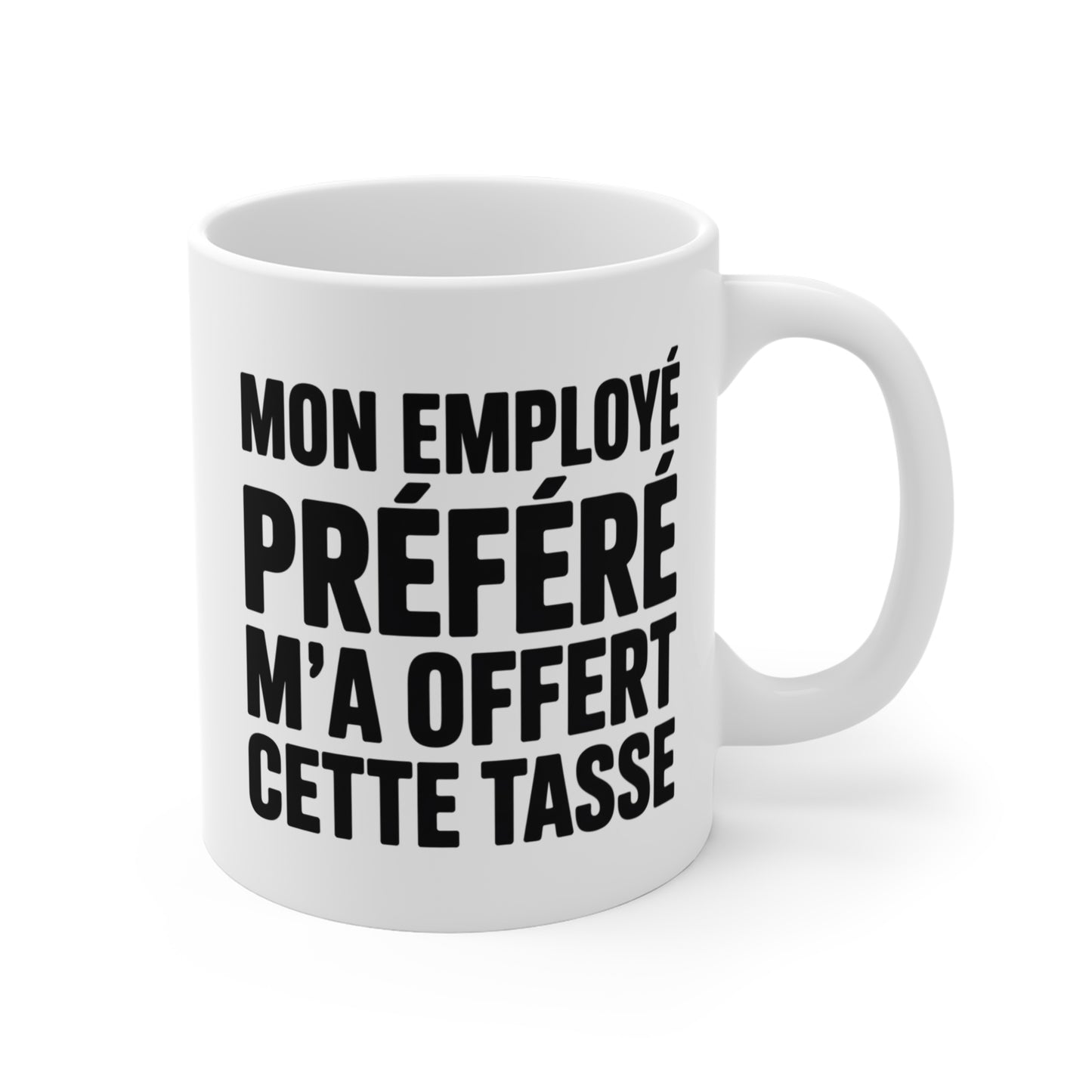 Tasse Céramique 325ml “Mon Employé Préféré” – Mug Cadeau Humour Bureau Travail