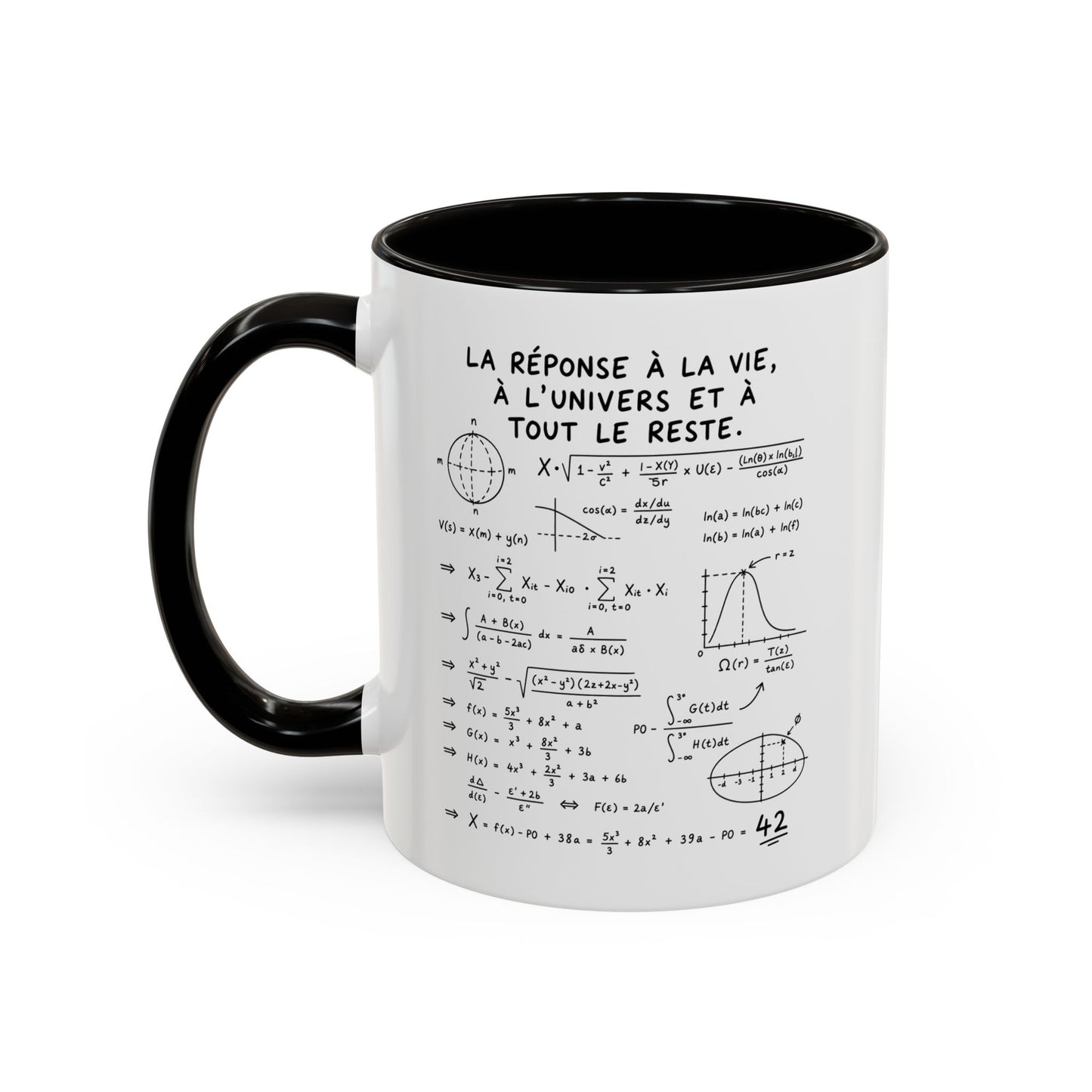 Tasse La Réponse à la Vie à l’Univers et à Tout le Reste 42 – Mug Humour Geek Mathématiques Sciences – Cadeau Homme Femme 325ml
