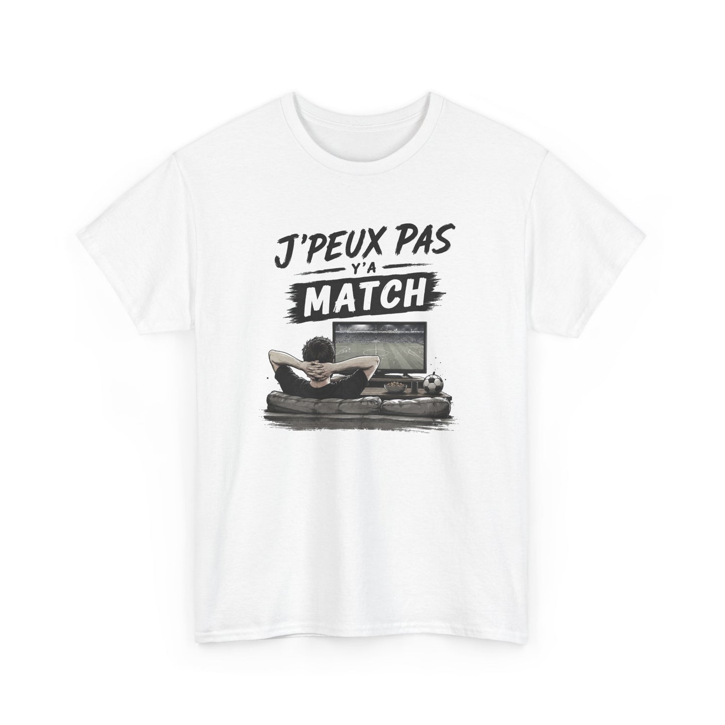 Tee Shirt Homme Football Supporter Cadeau Humour Match Fan de Foot Passion Football Télévision