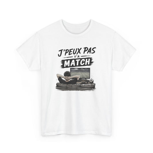 Tee Shirt Homme Football Supporter Cadeau Humour Match Fan de Foot Passion Football Télévision